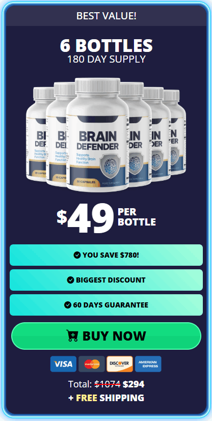 Buy Brain Defender 6 Bottle